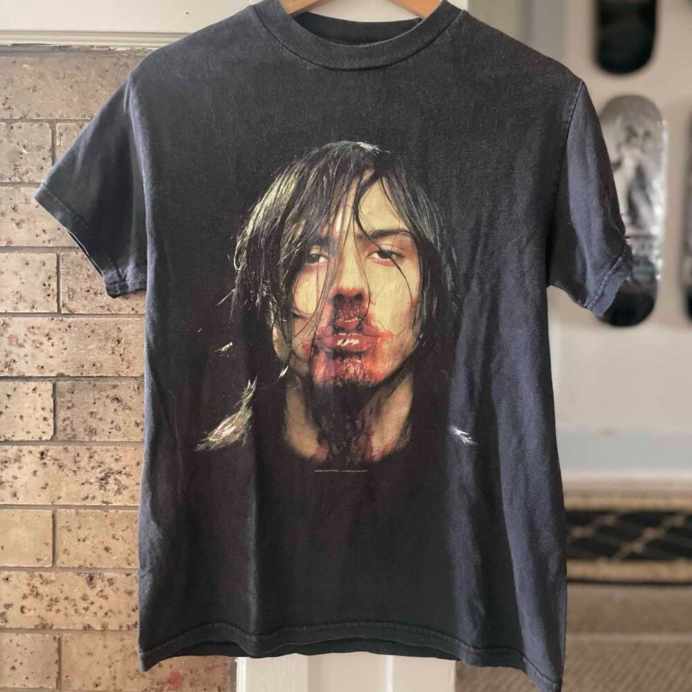 Vintage Rare 2001 Andrew W.K. Black "I Get Wet" Tour T Shirt - Size SM